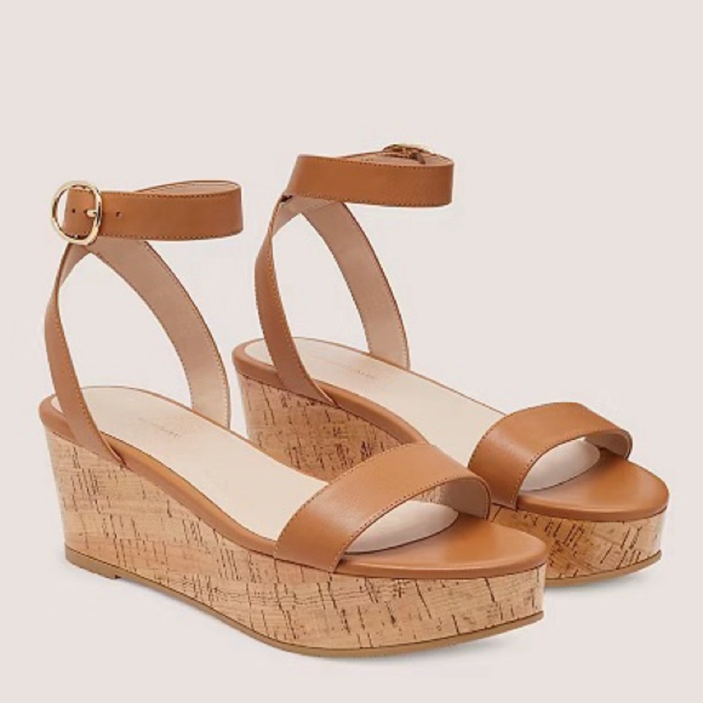 Stuart Weitzman Avenue 65 Platform Wedge Sandal Size 37 / 6.5B